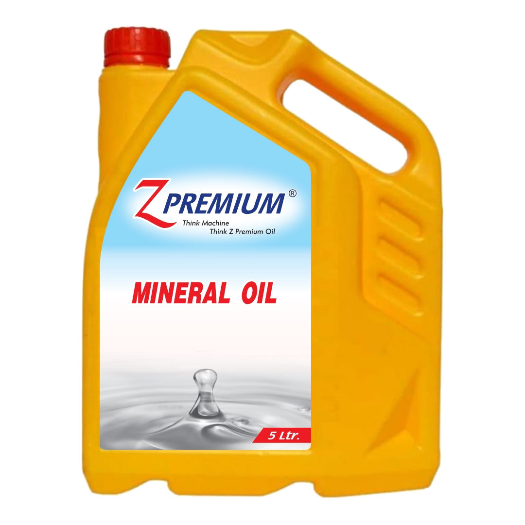 Yellow container of Z Premium mineral oil