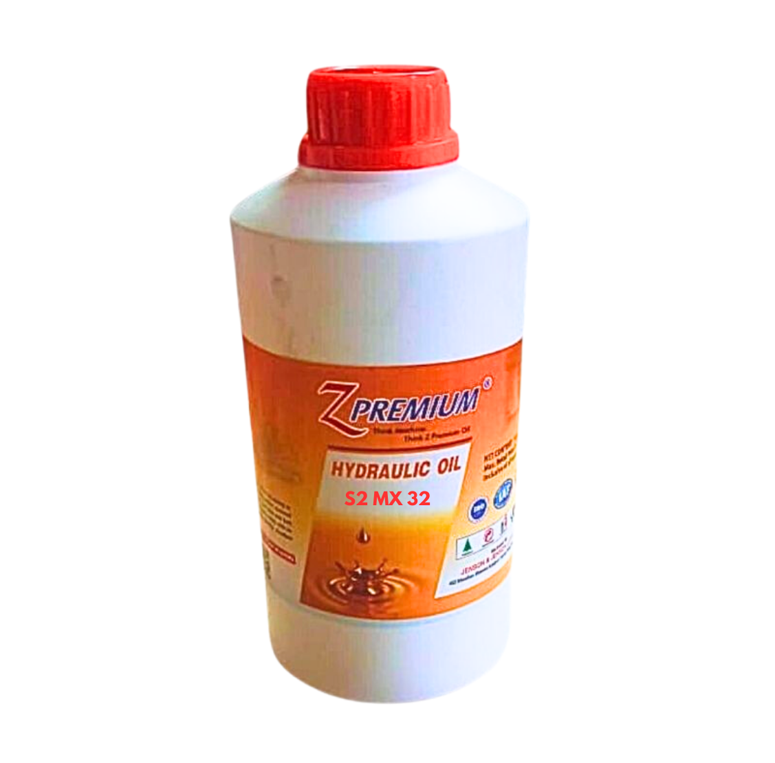 Bottle of Z Premium hydraulic oil