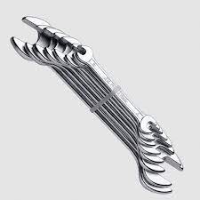 Set of silver wrenches