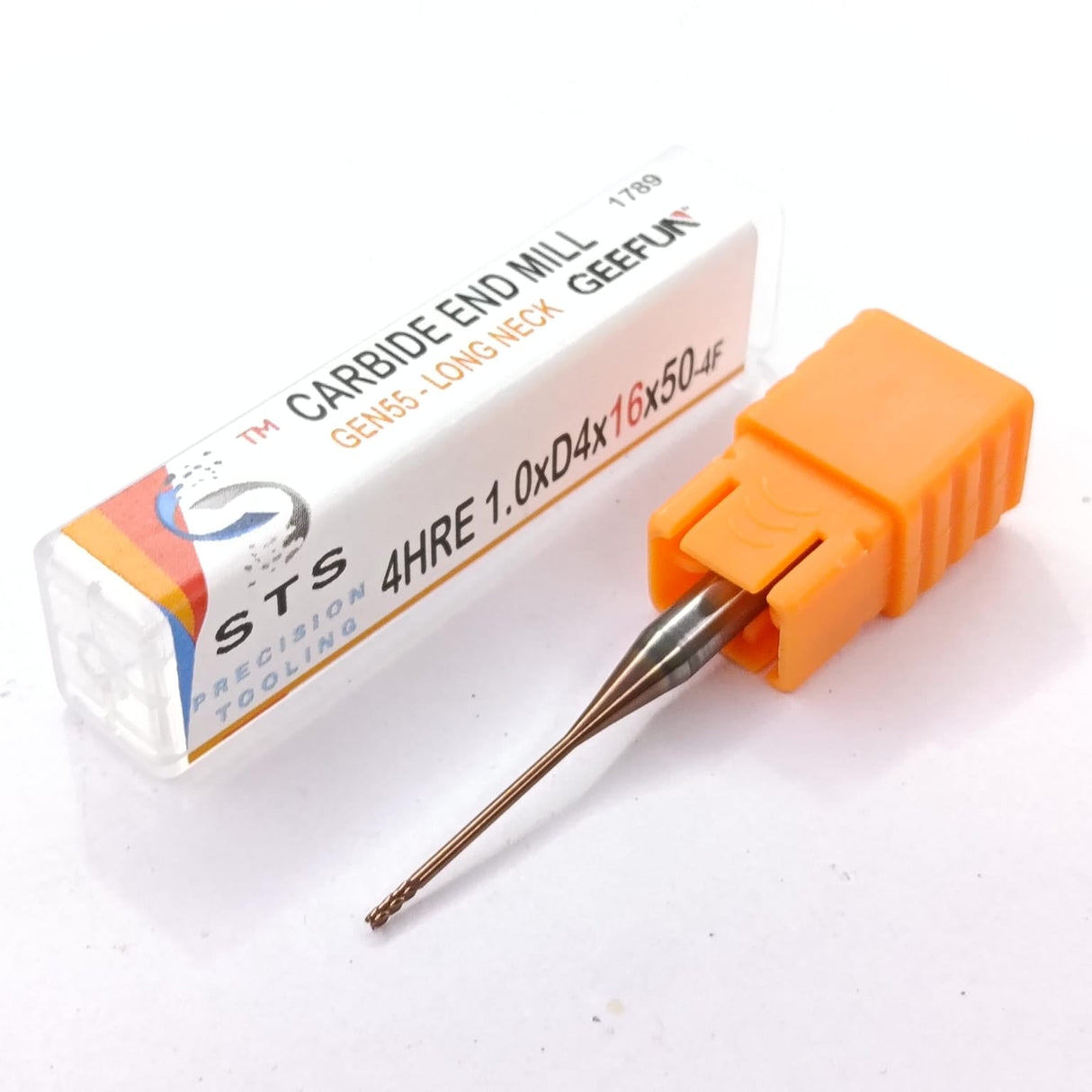 Carbide end mill with orange handle