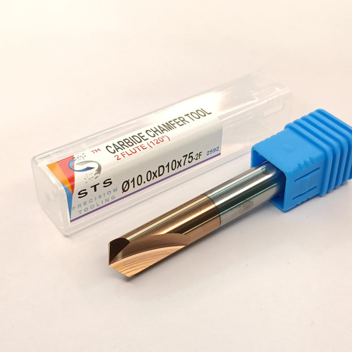 Carbide chamfer tool with blue handle