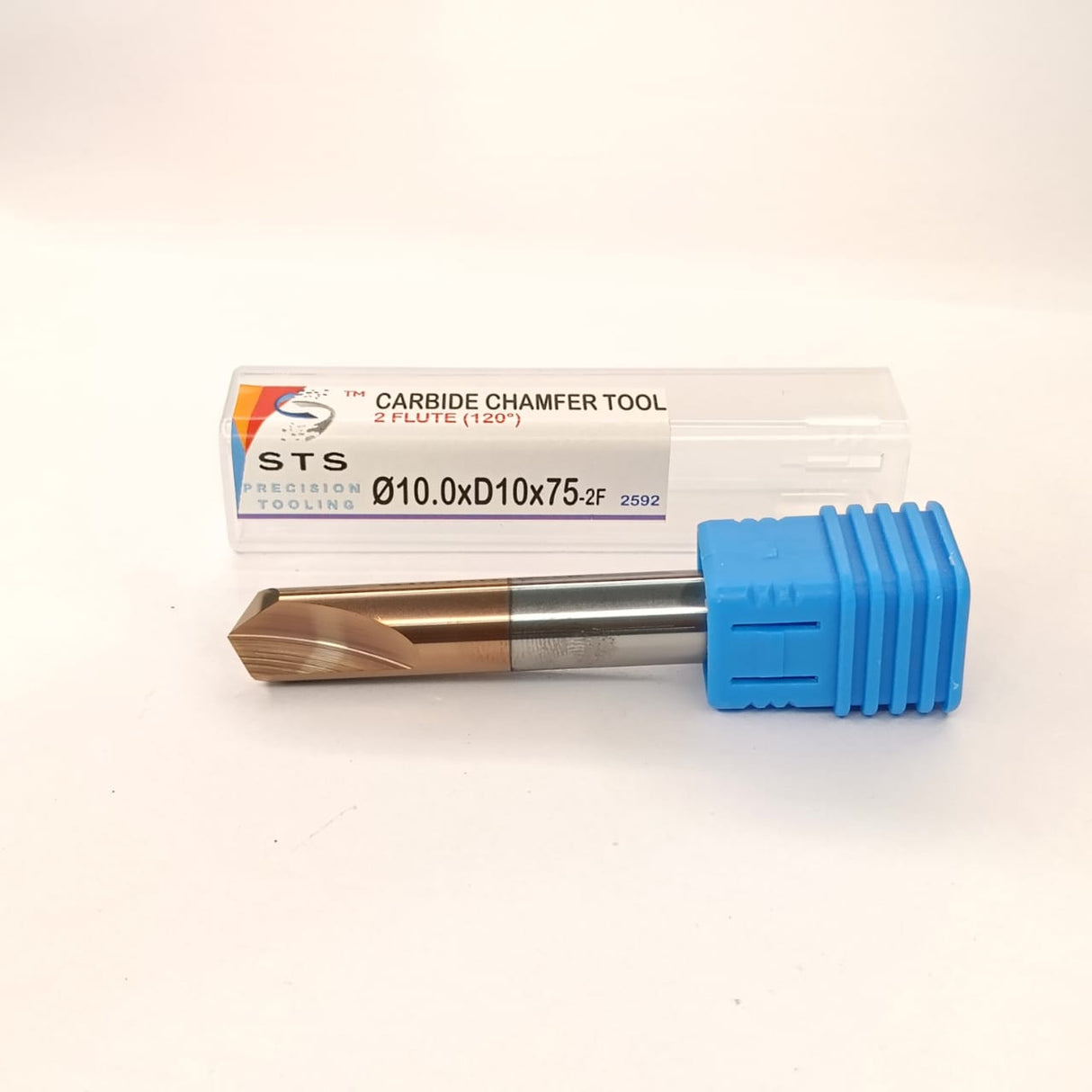 Carbide chamfer tool with blue handle