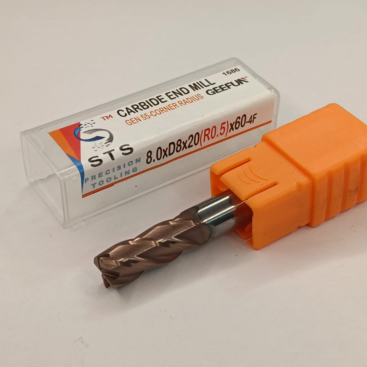 Carbide end mill with orange handle