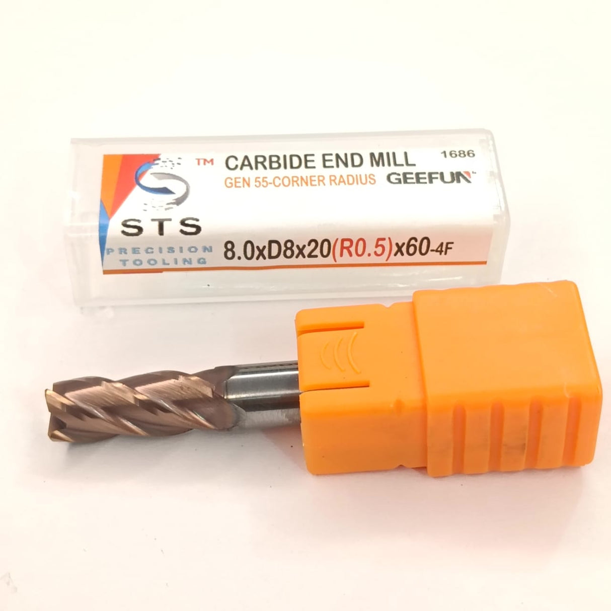 Carbide end mill with orange handle