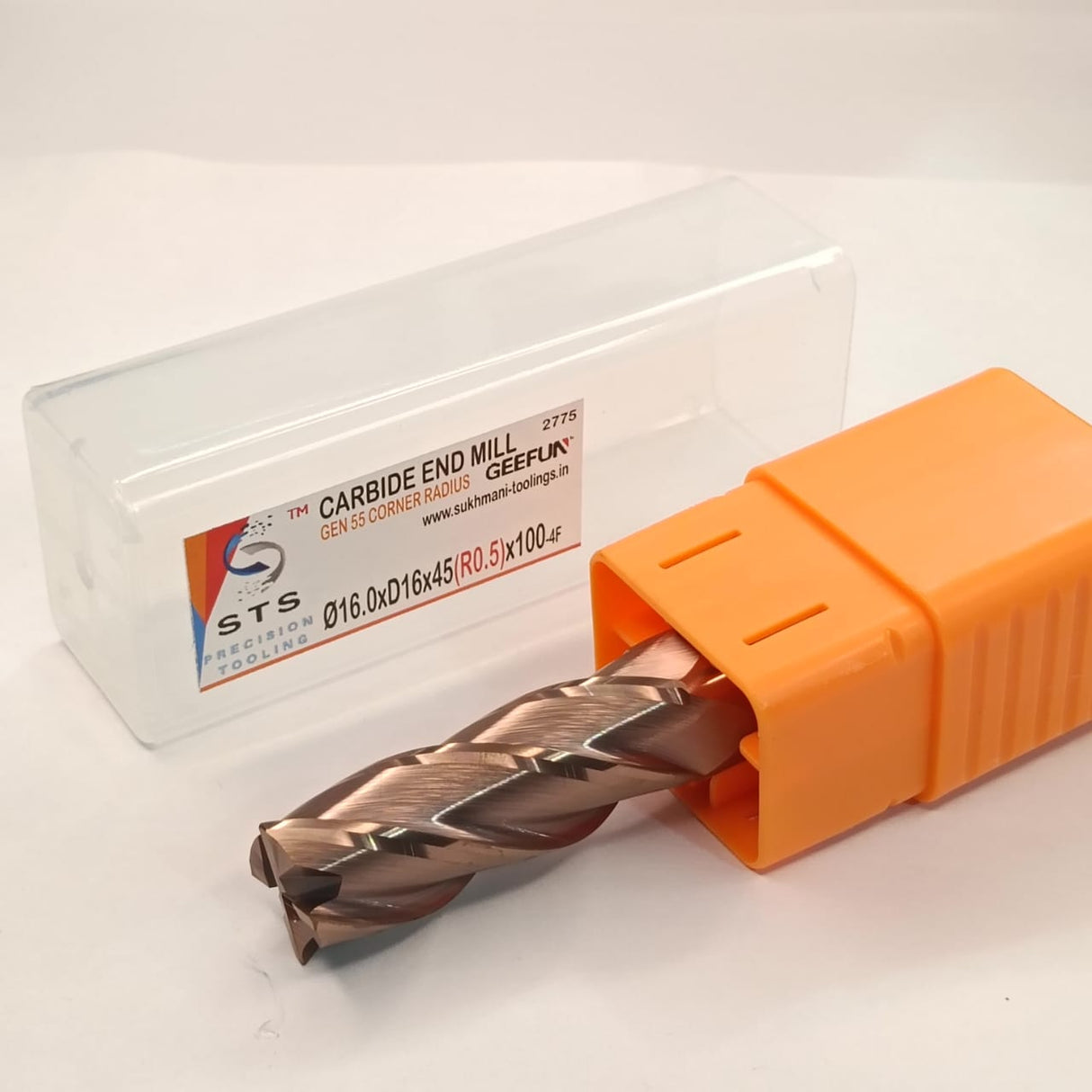 Carbide end mill with orange handle