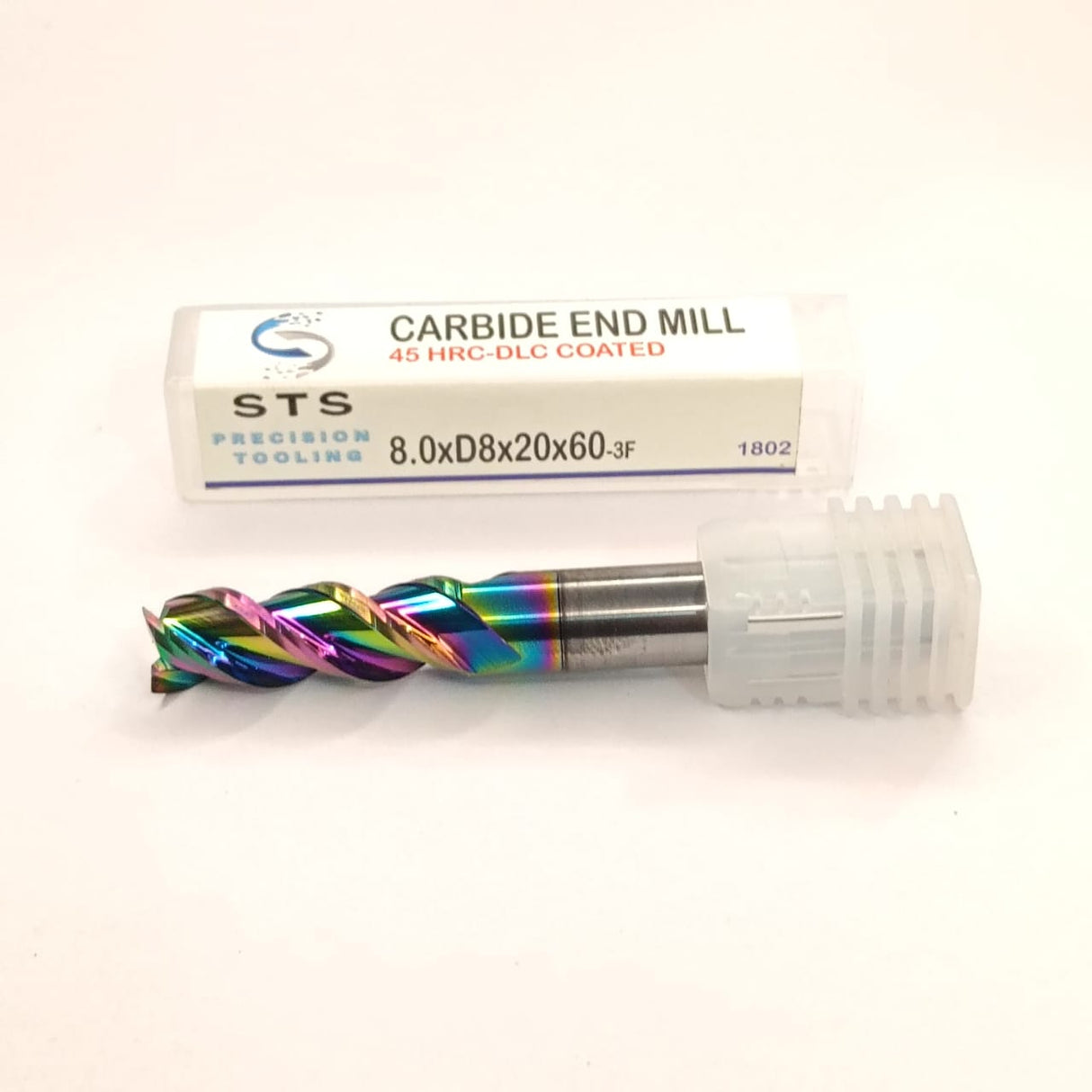 Carbide end mill with packaging