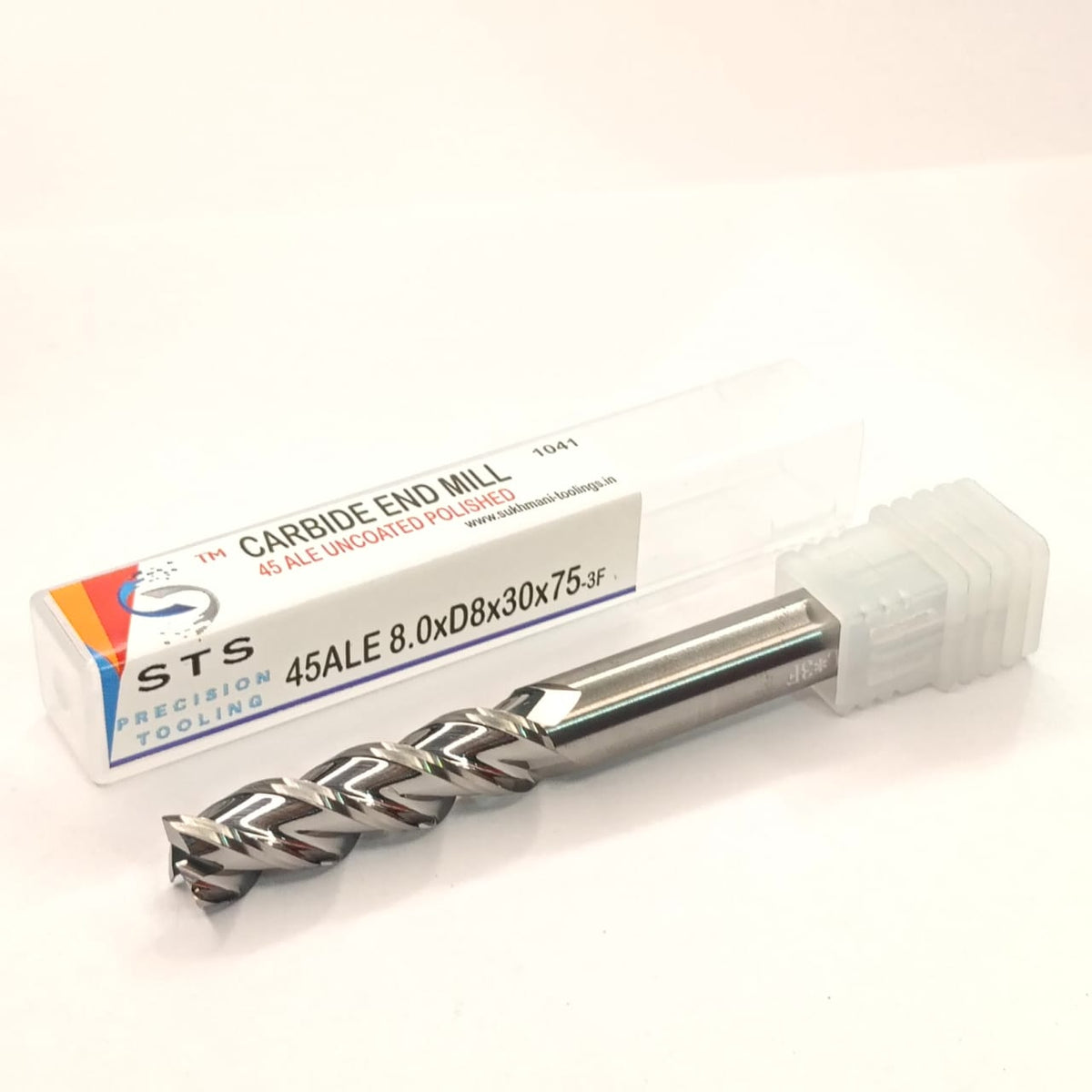 Carbide end mill with packaging