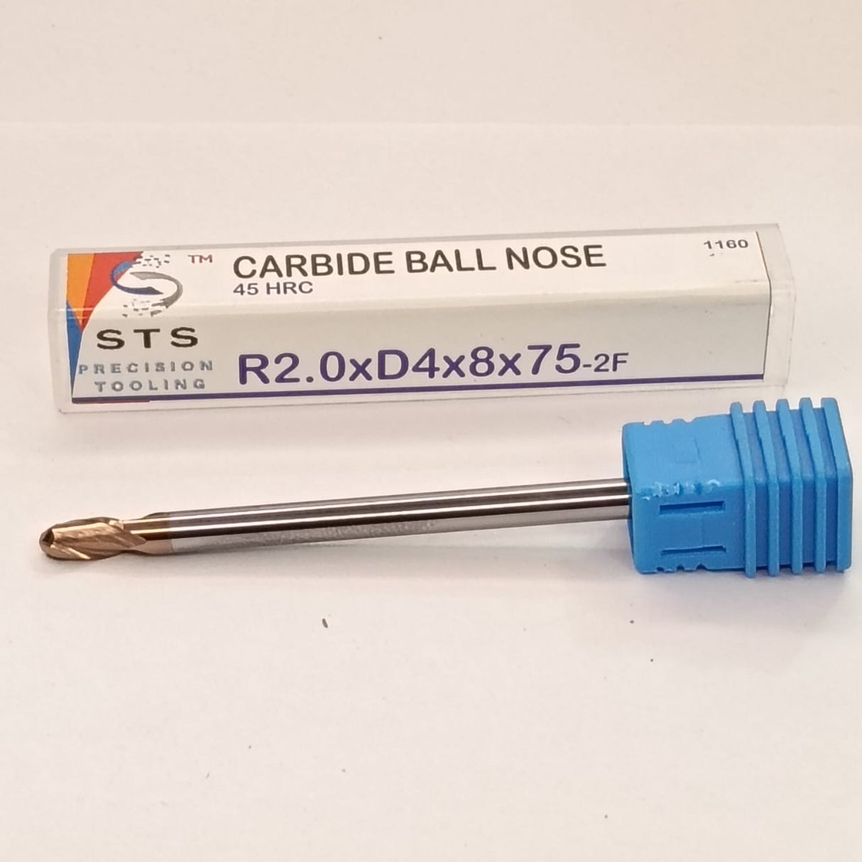 Carbide ball nose tool with blue nose
