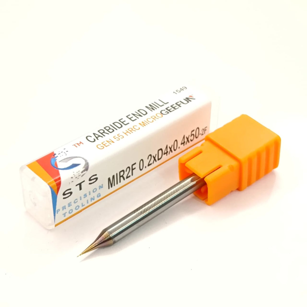 Carbide end mill with orange handle