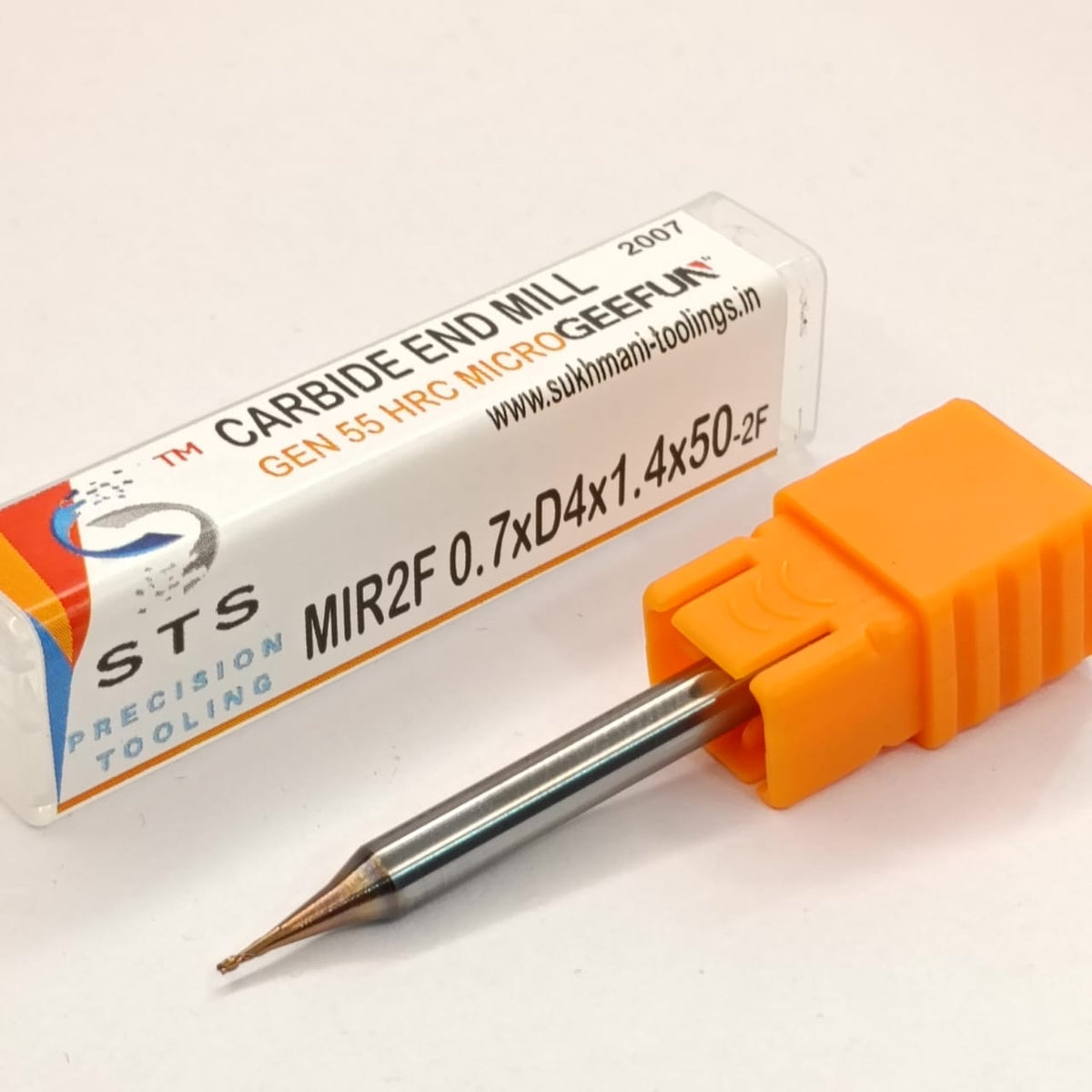 Carbide end mill with orange handle