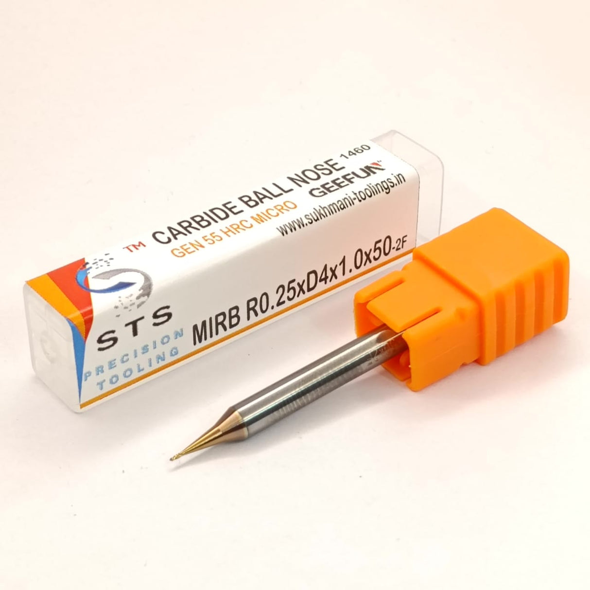 Carbide ball-nose tool with orange handle