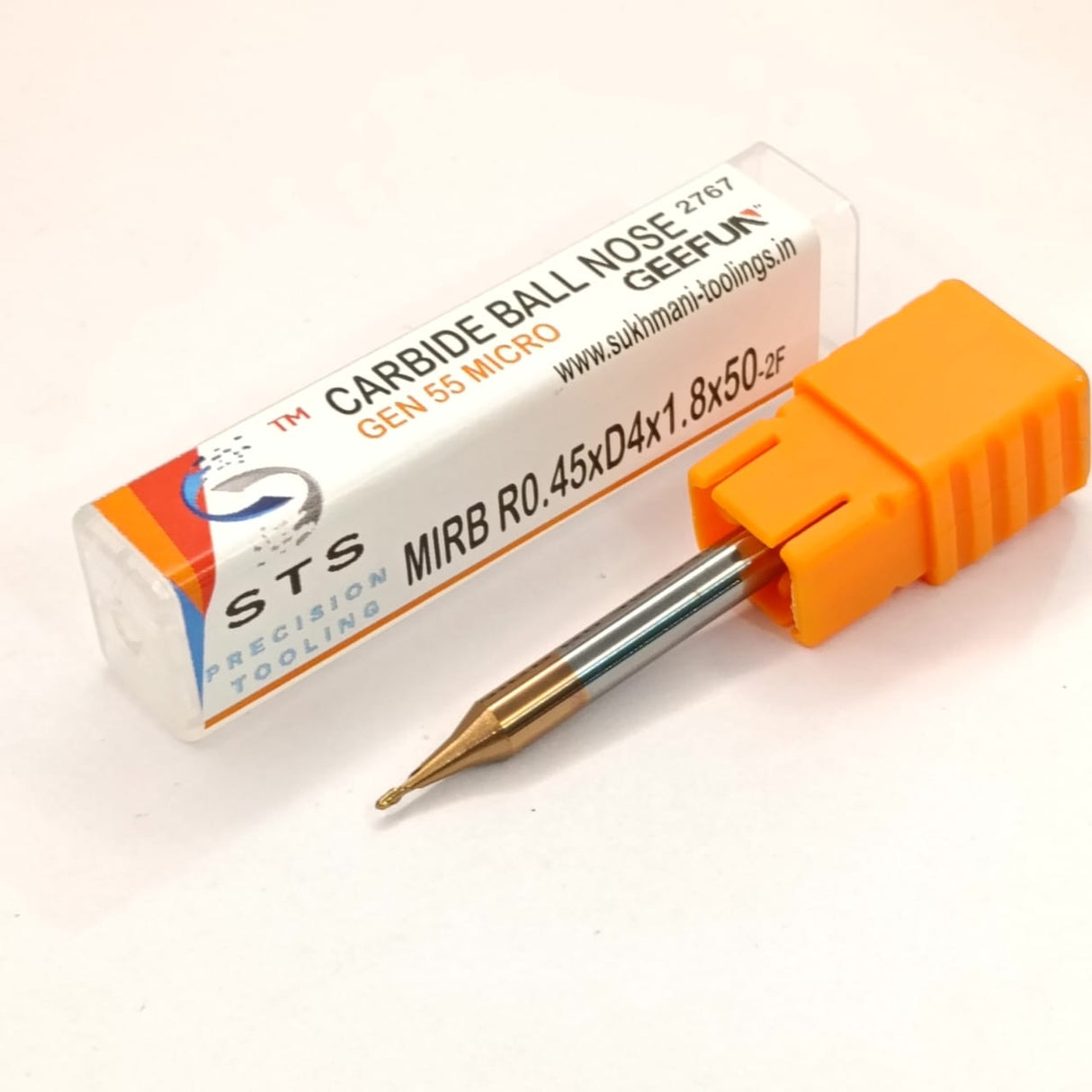 Carbide ball nose tool with orange handle