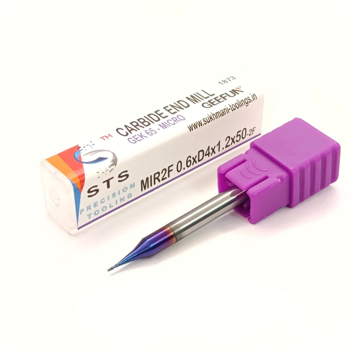Purple carbide end mill