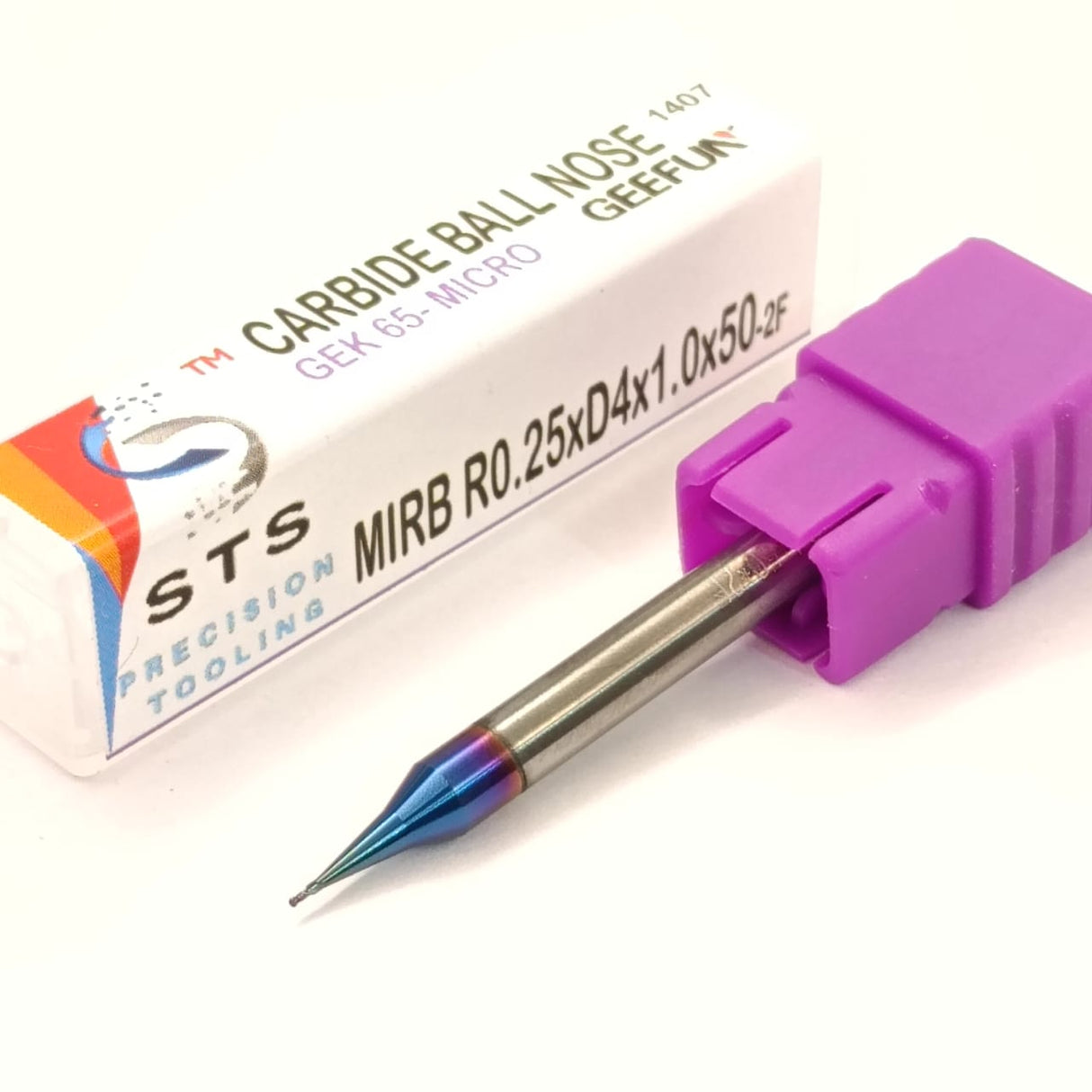 Carbide ball nose tool with purple handle