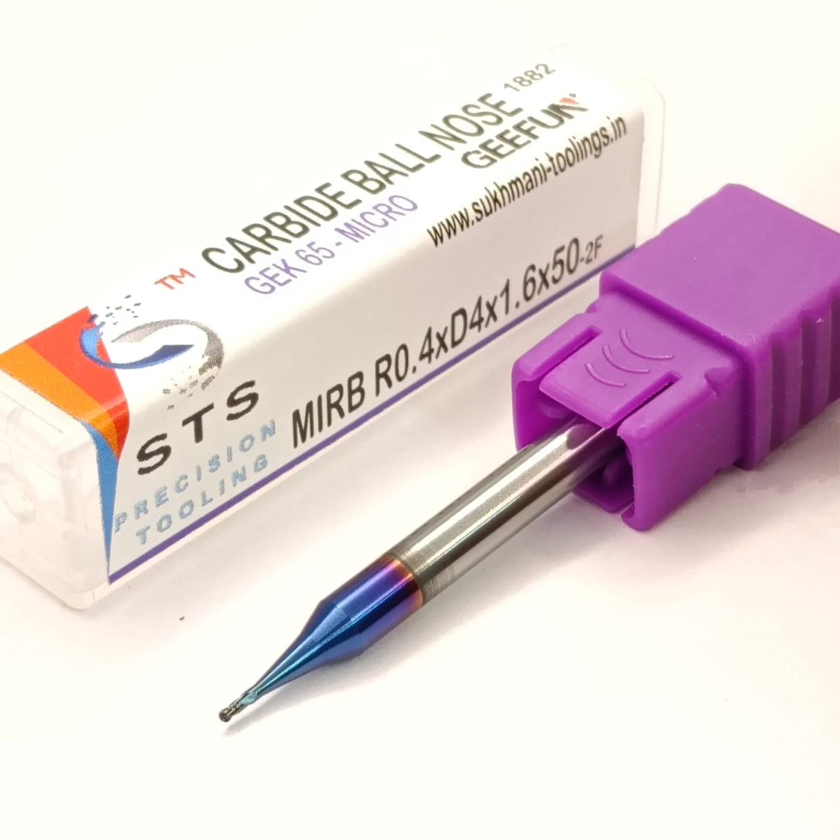 Carbide ball nose tool with purple handle