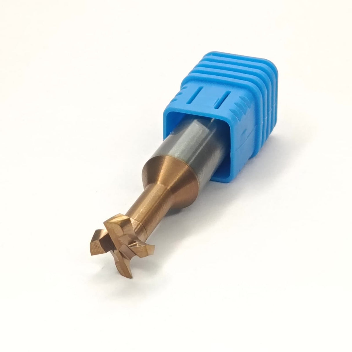 Metal drill bit with blue handle