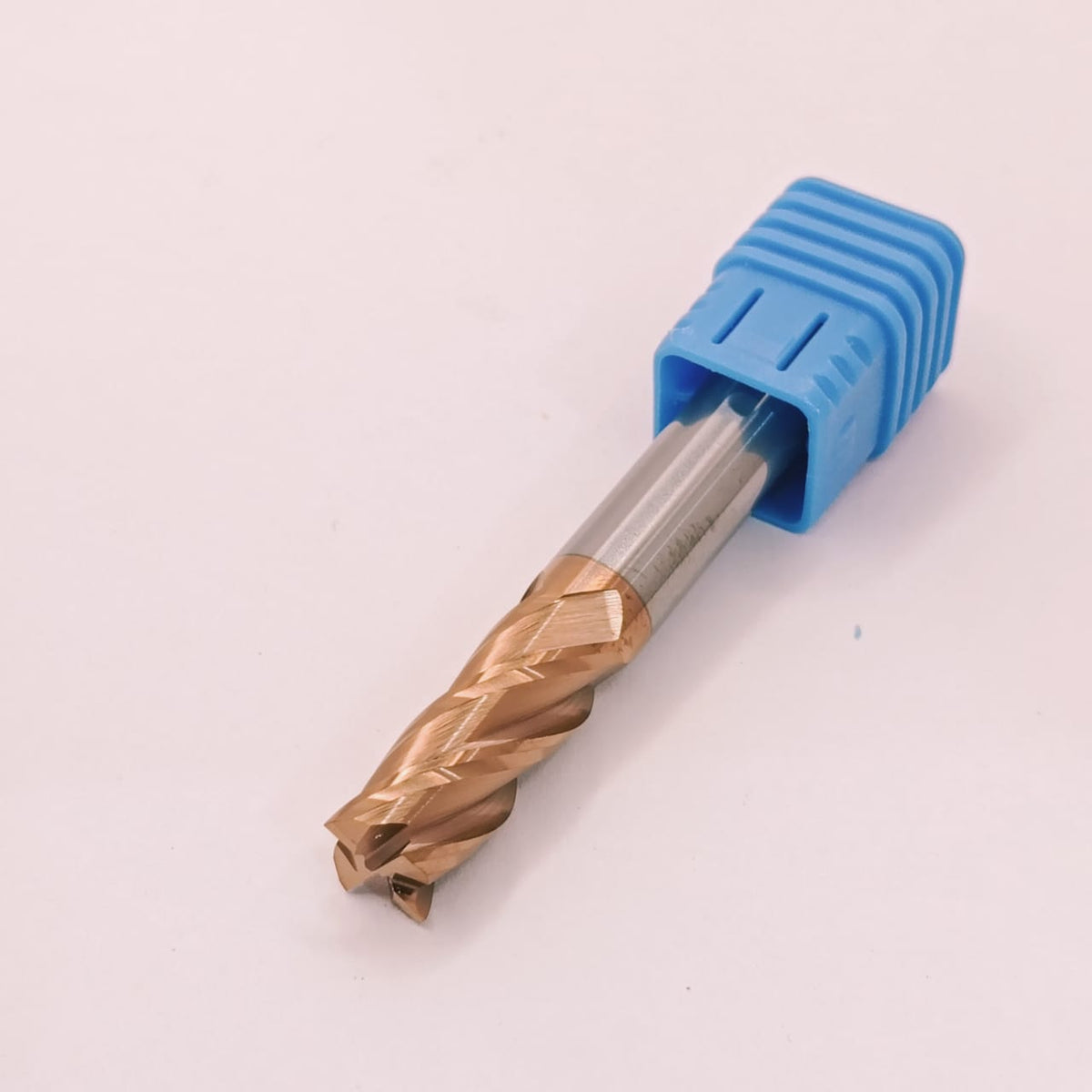 CNC milling cutter with blue handle