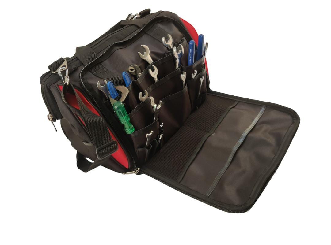 Tool bag with various tools