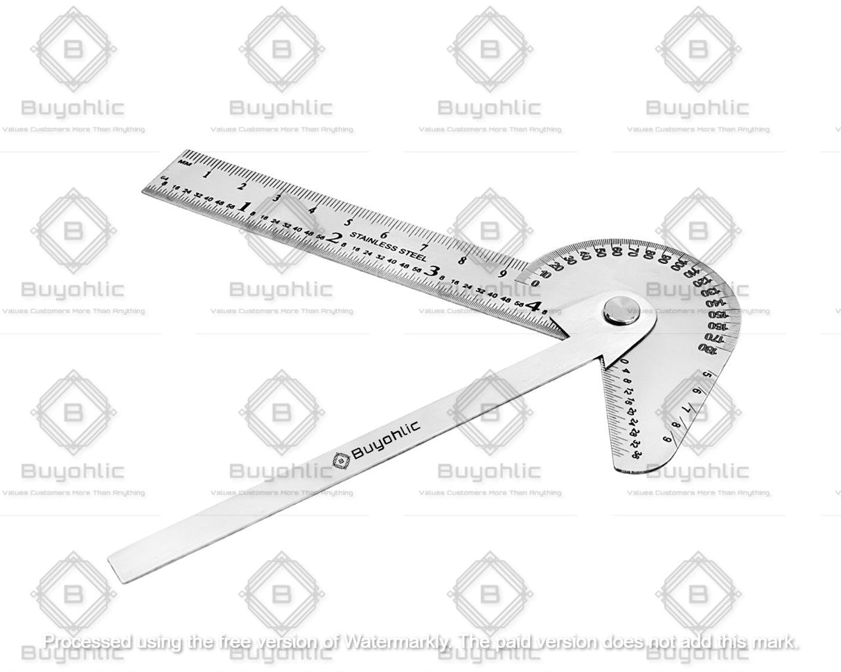 Stainless steel protractor