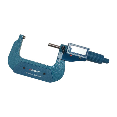 Blue micrometer with digital display