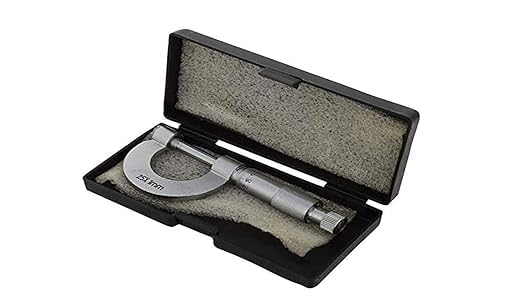 Outside micrometer in storage case