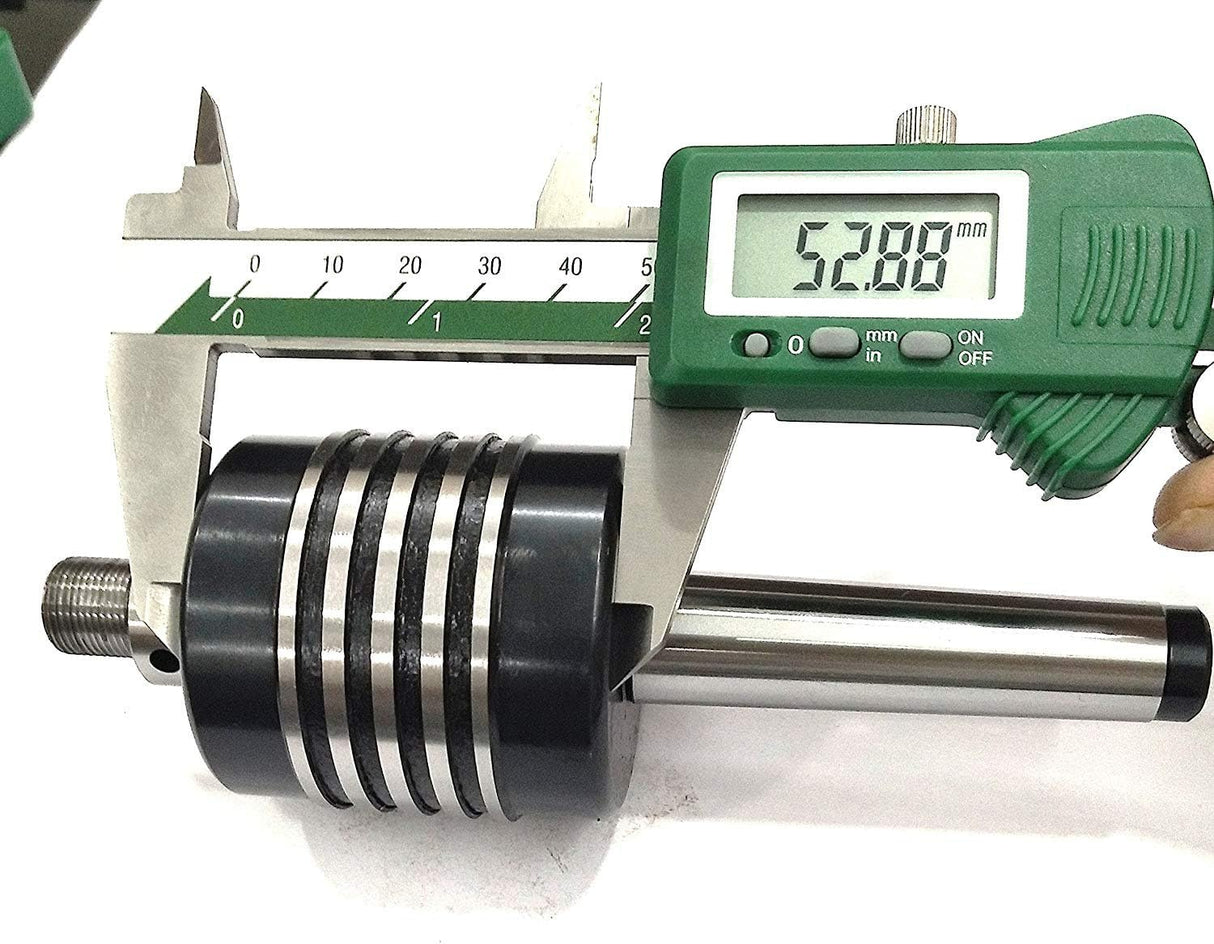 Digital caliper measuring spindle diameter