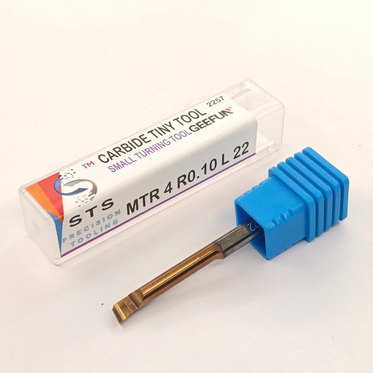 Carbide tiny tool with blue handle