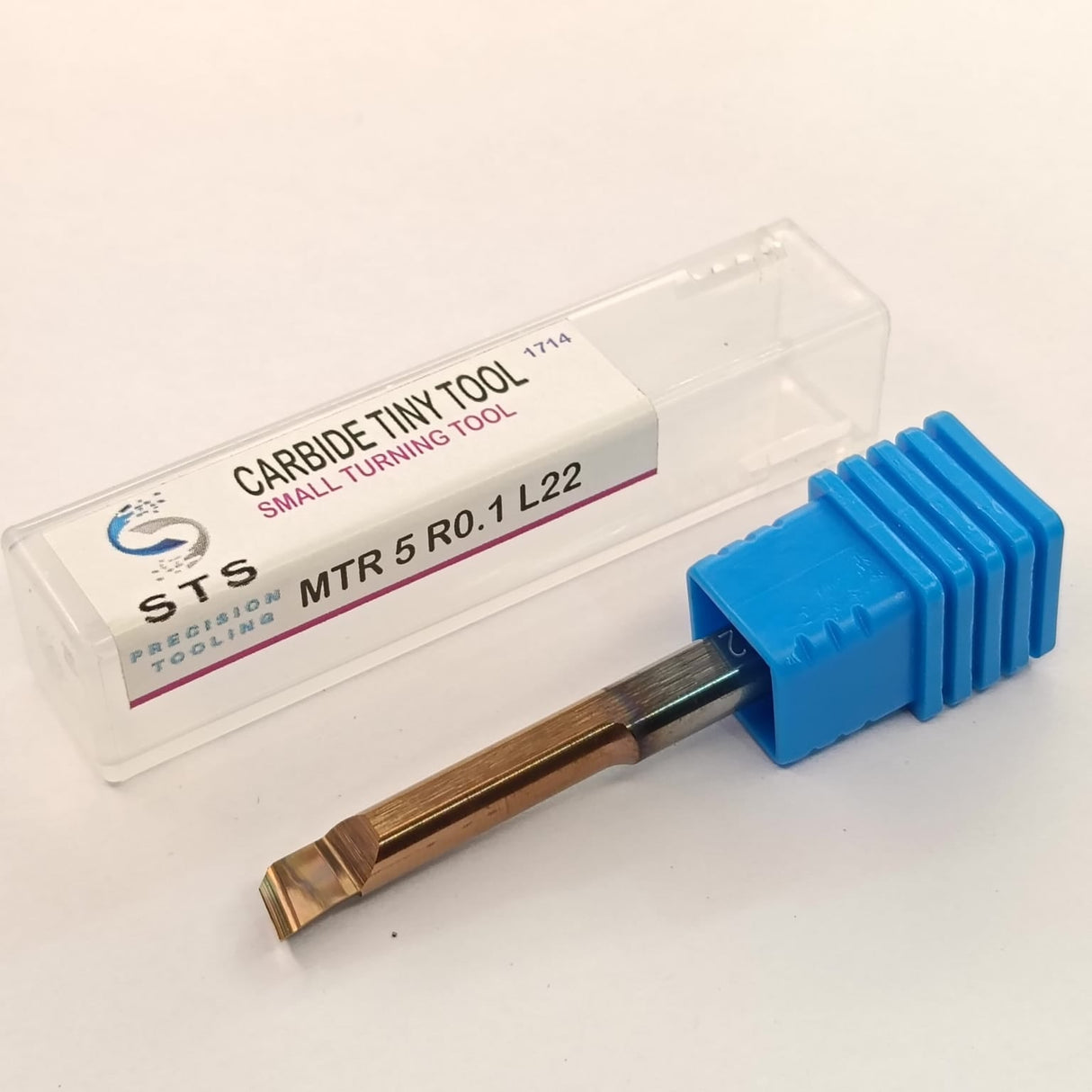 Carbide tiny tool with blue handle