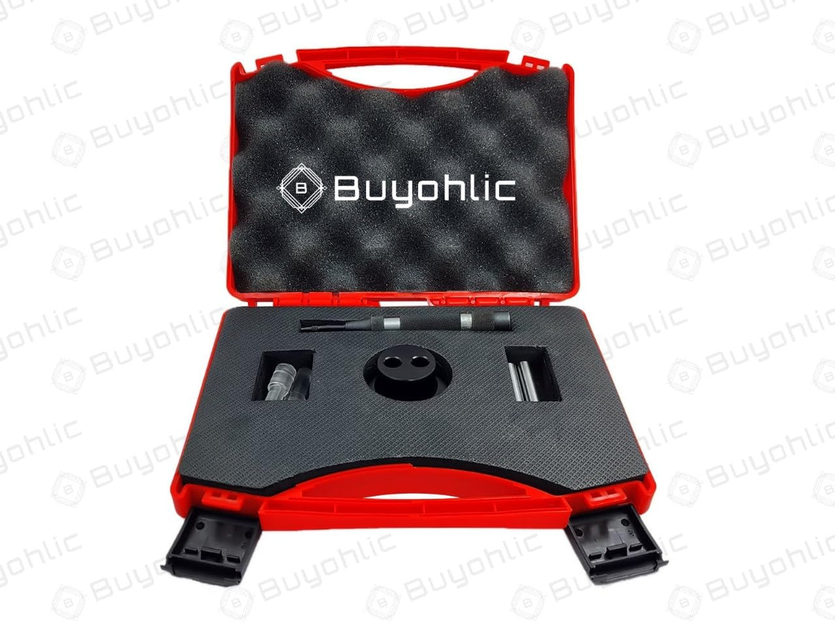 Buyohlic optical center punch set in red case