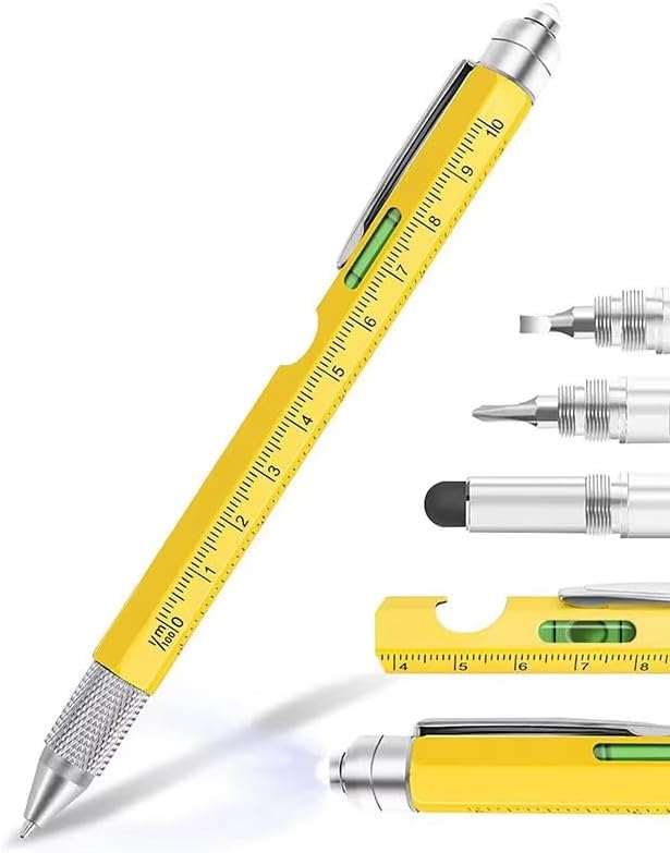 Yellow multi function tool pen