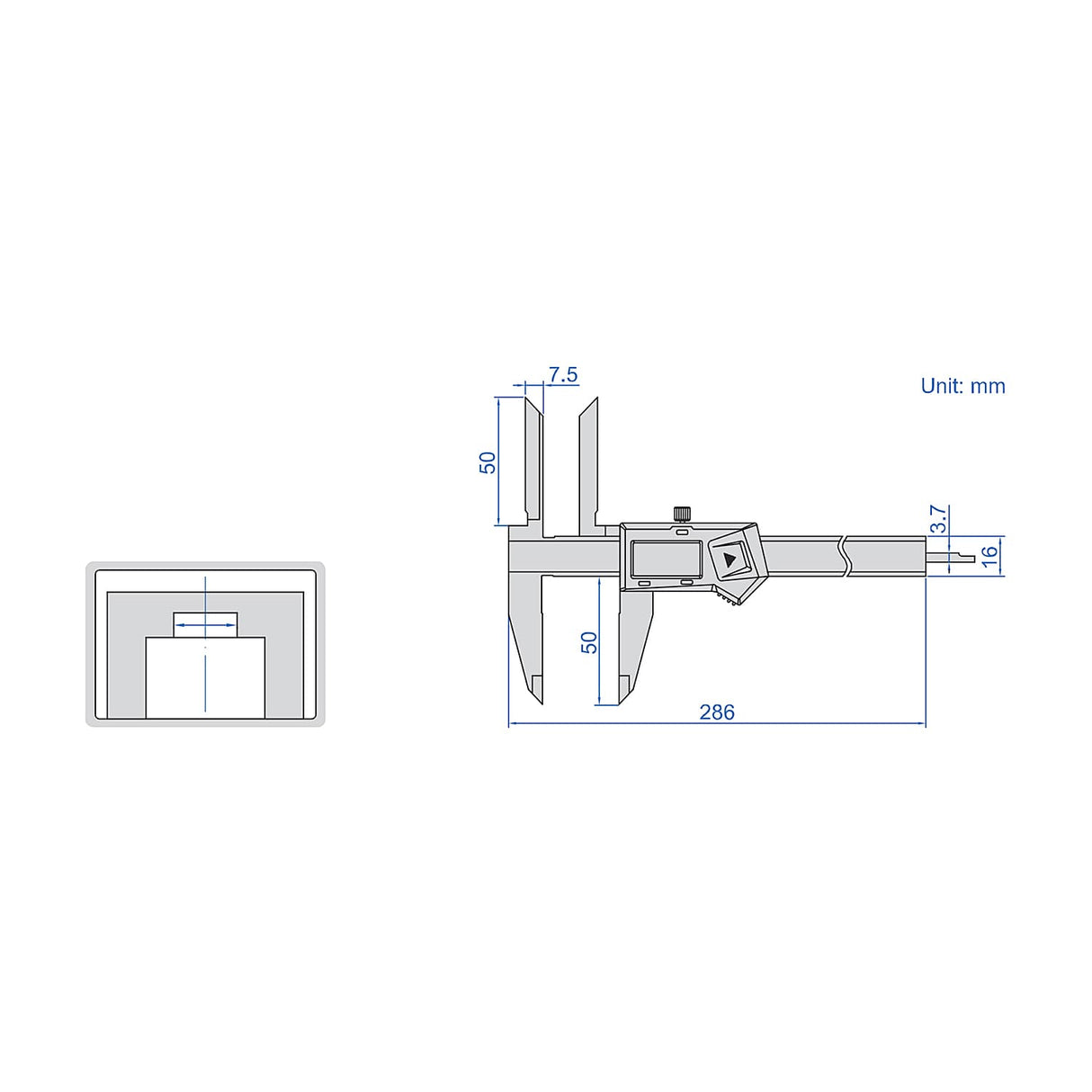 Insize digital caliper diagram