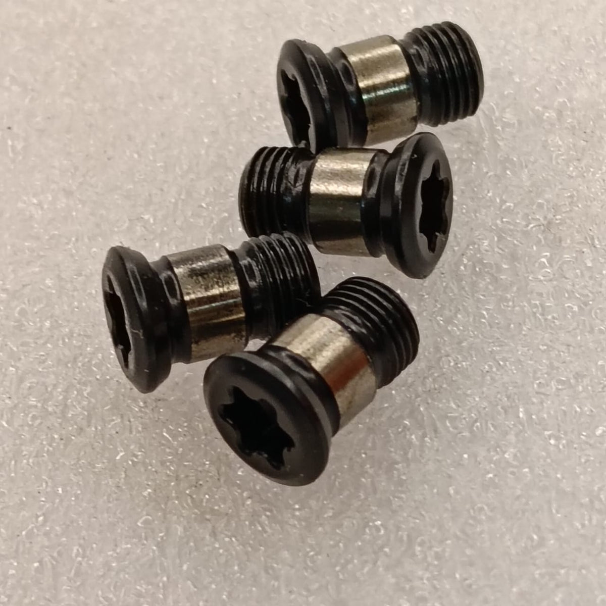 Four black Torx head insert screws
