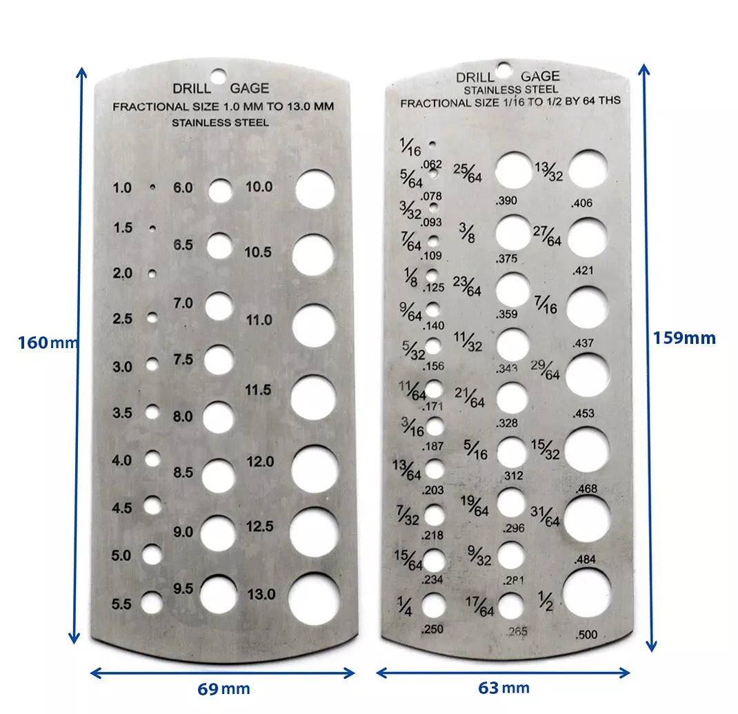 Stainless Steel Drill Gauge