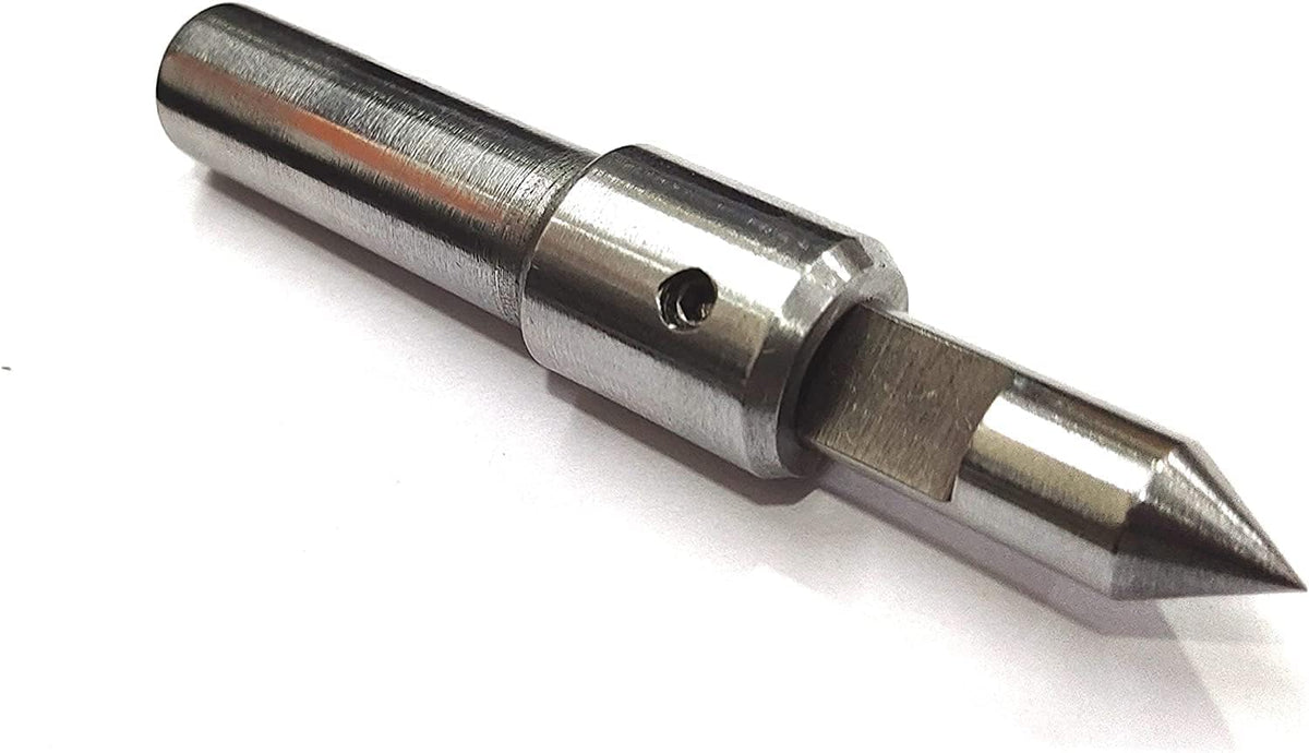 Spring loaded tap guide center tool for lathe alignment