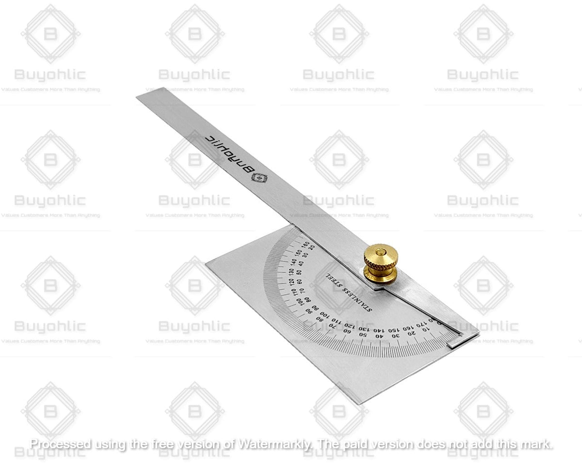 Rectangular head protractor ruler