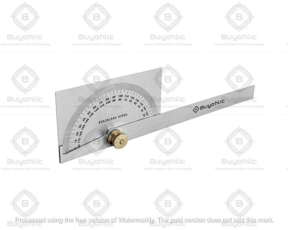 Rectangular head protractor ruler