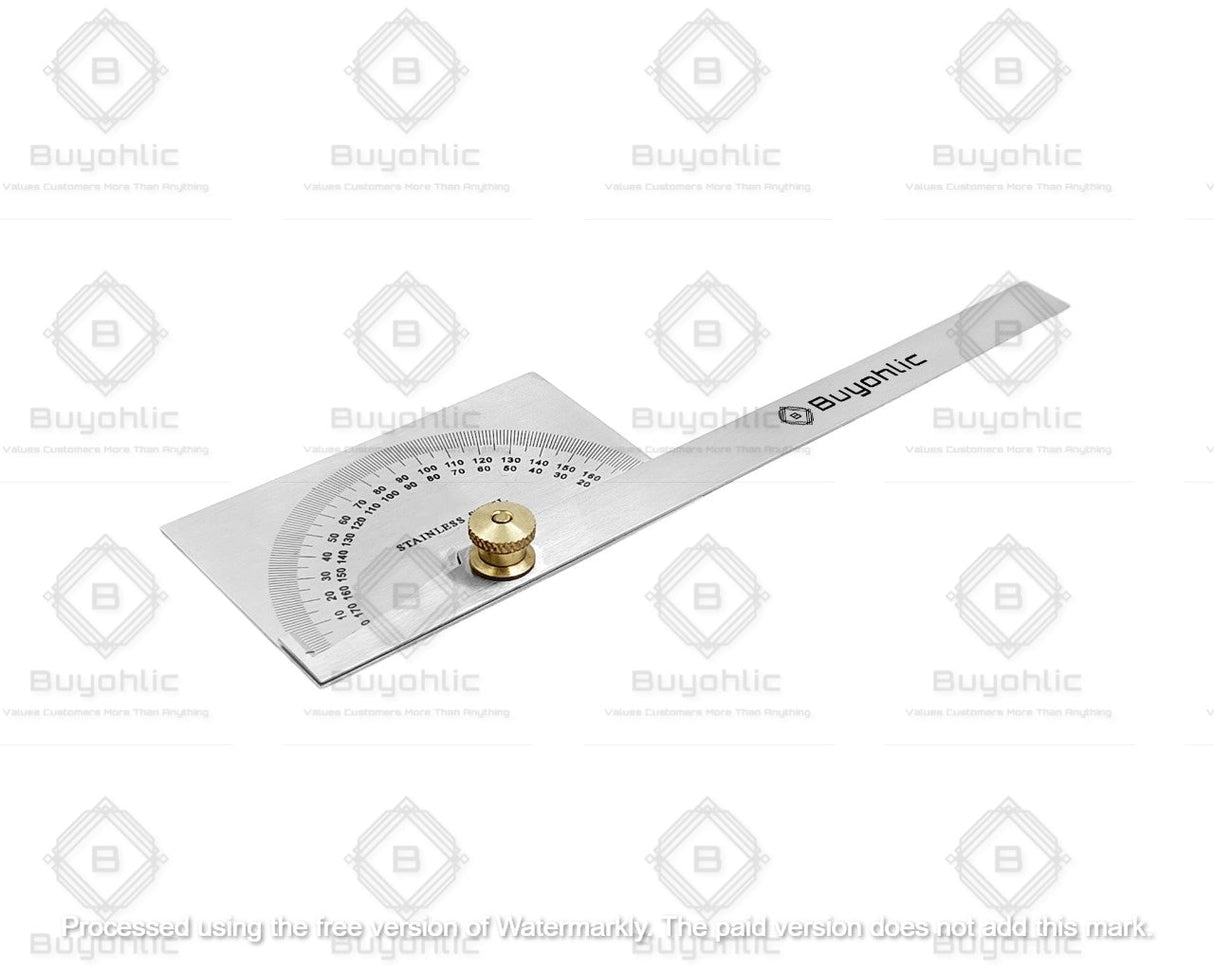 Rectangular head protractor ruler