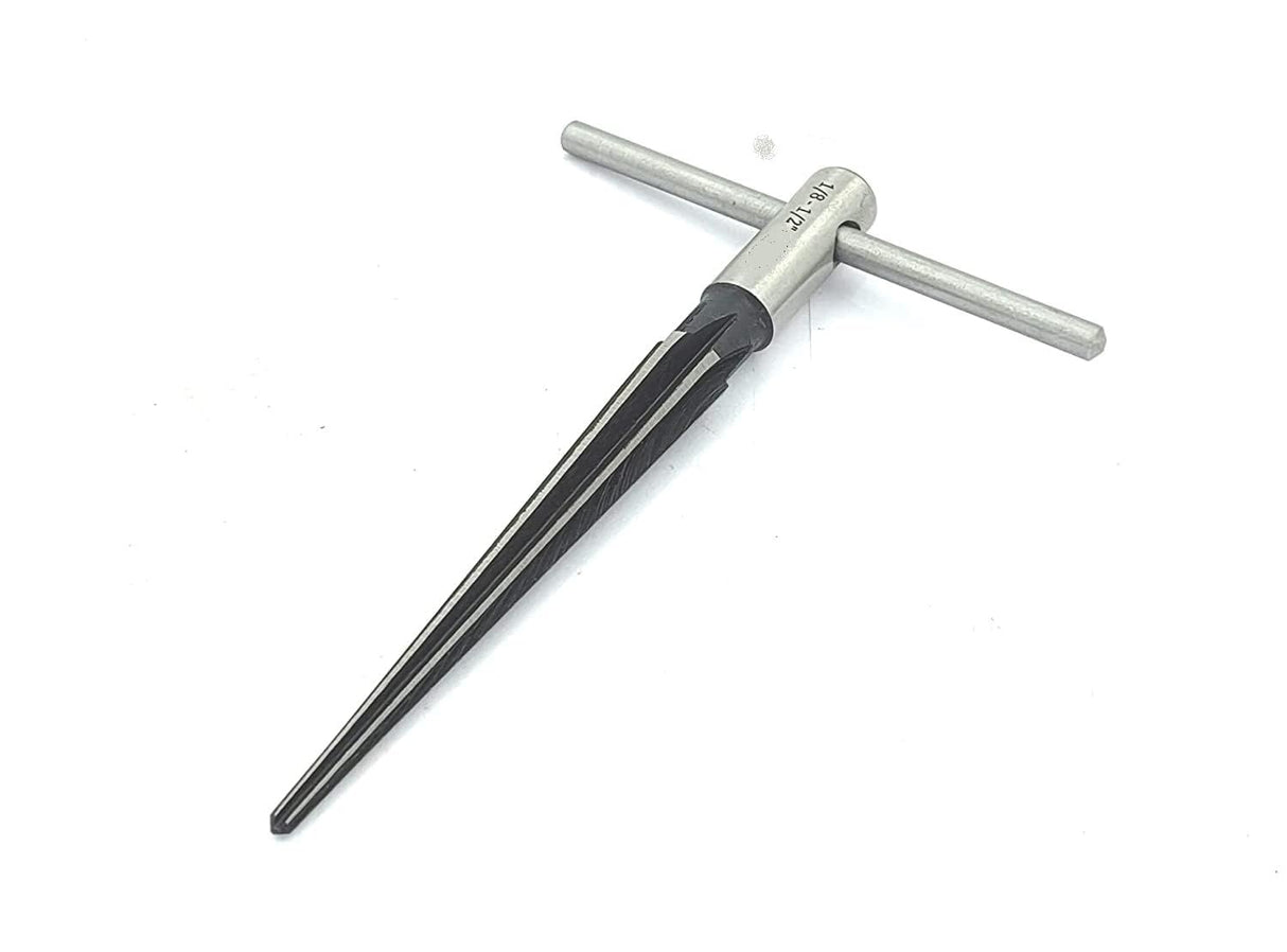 Hand taper pin reamer 1/8 to 1/2 inch with detachable T-bar handle