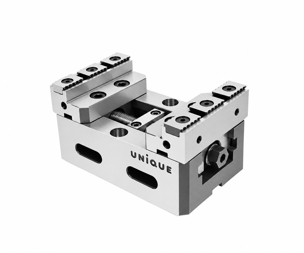 Unique 5-axis self-centering machine vise