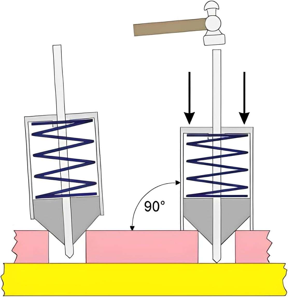 Universal transfer center punch working principle and hole alignment diagram