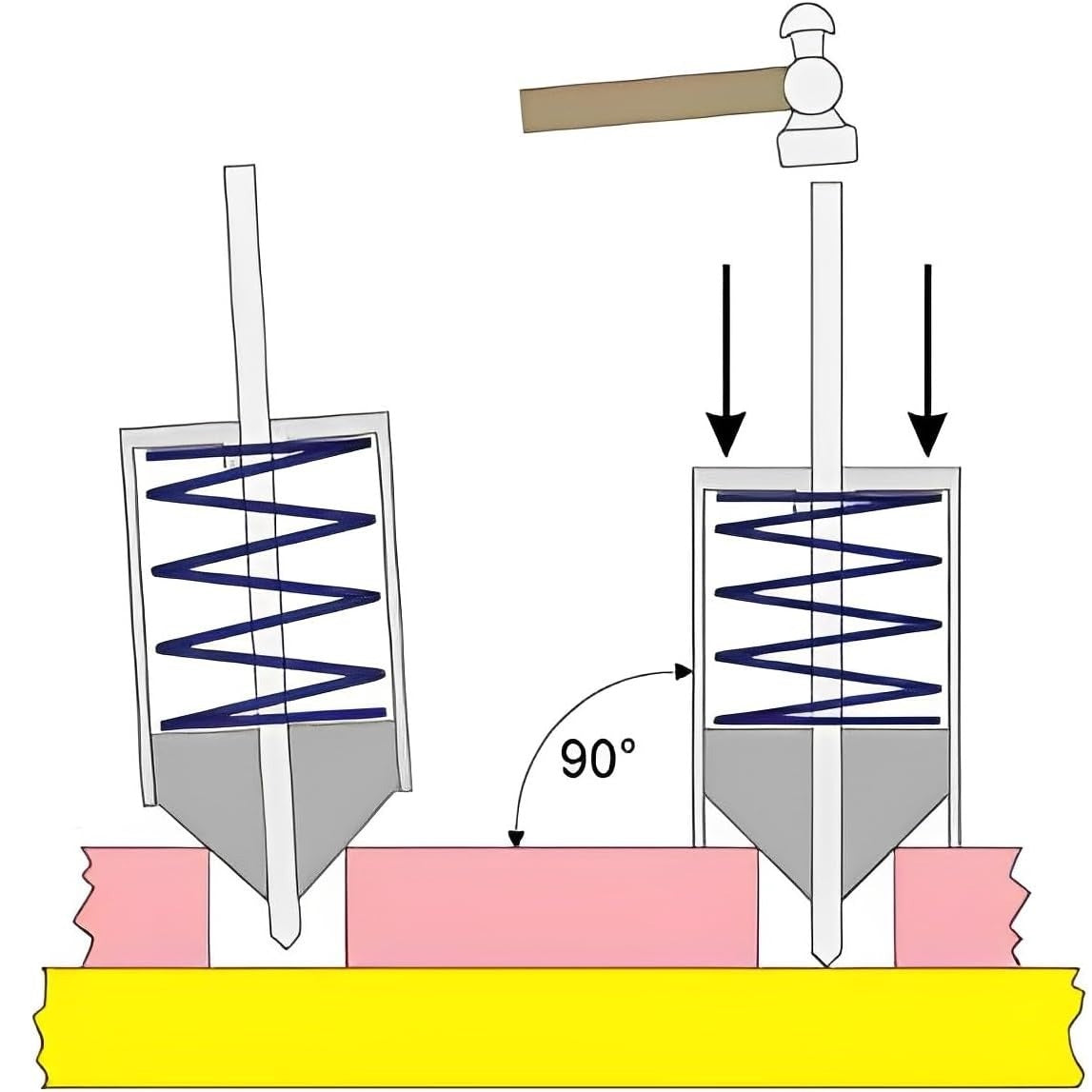 Universal transfer center punch working principle and hole alignment diagram