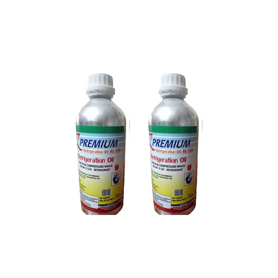 Two bottles of premium refrigeration oil