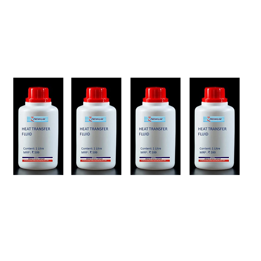 Four bottles of heat transfer fluid