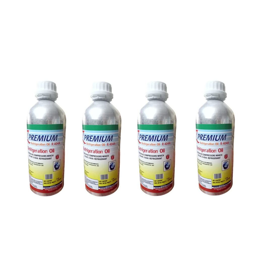 Four bottles of premium refrigeration oil