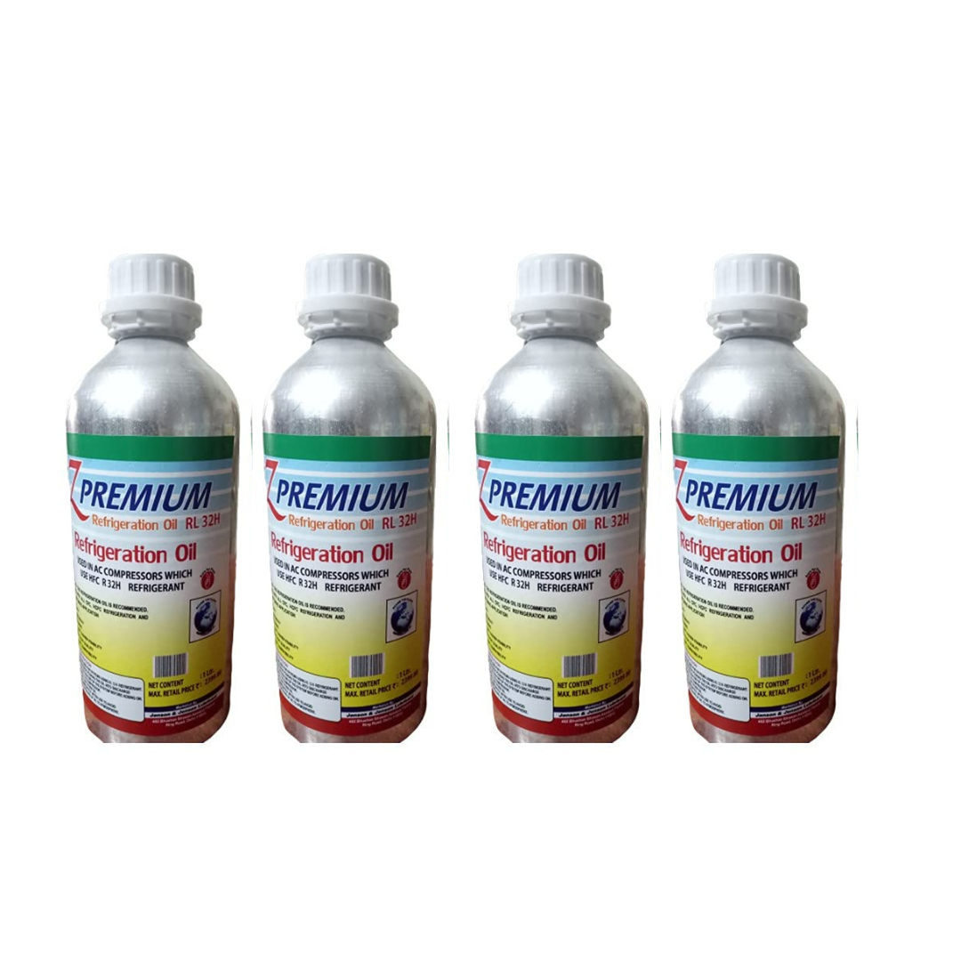 Four bottles of premium refrigeration oil