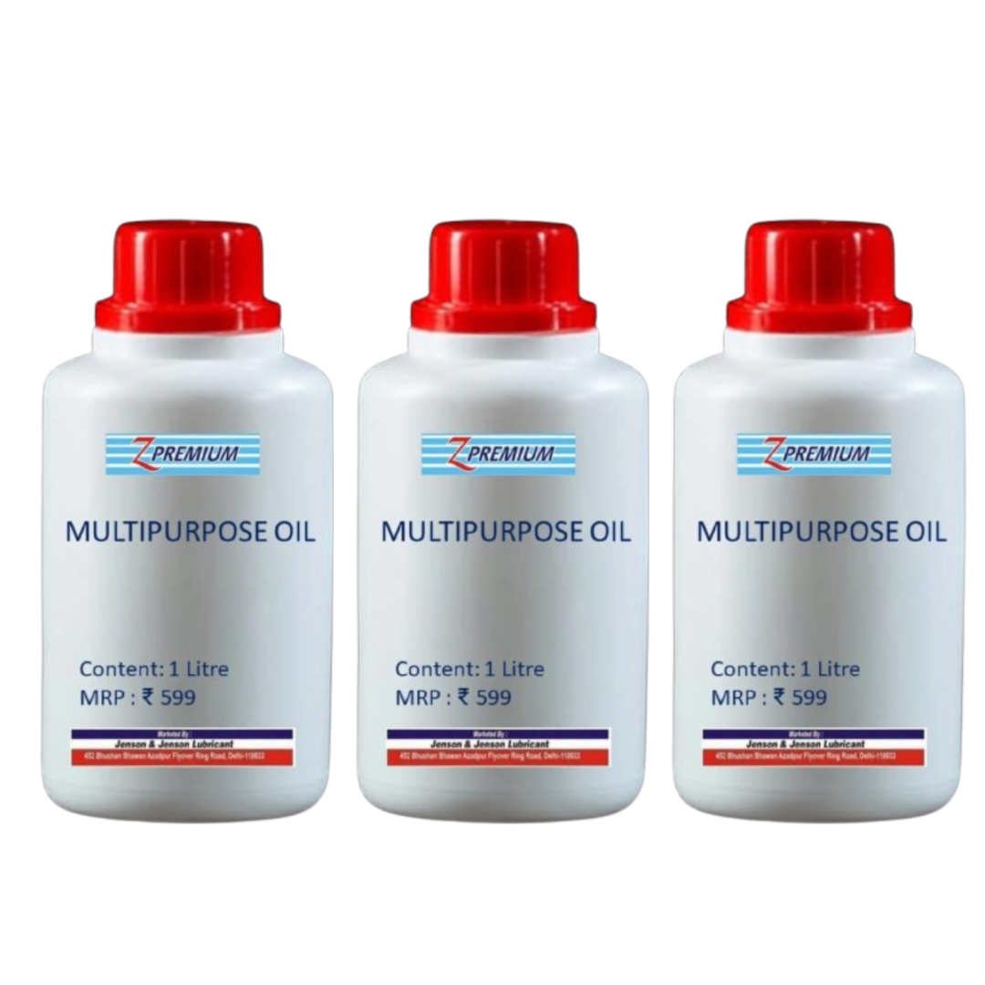 Three bottles of multipurpose oil