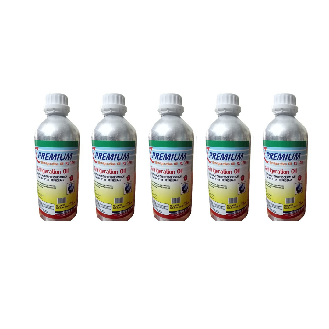 Five bottles of premium refrigeration oil