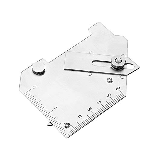 Stainless steel weld fillet gauge