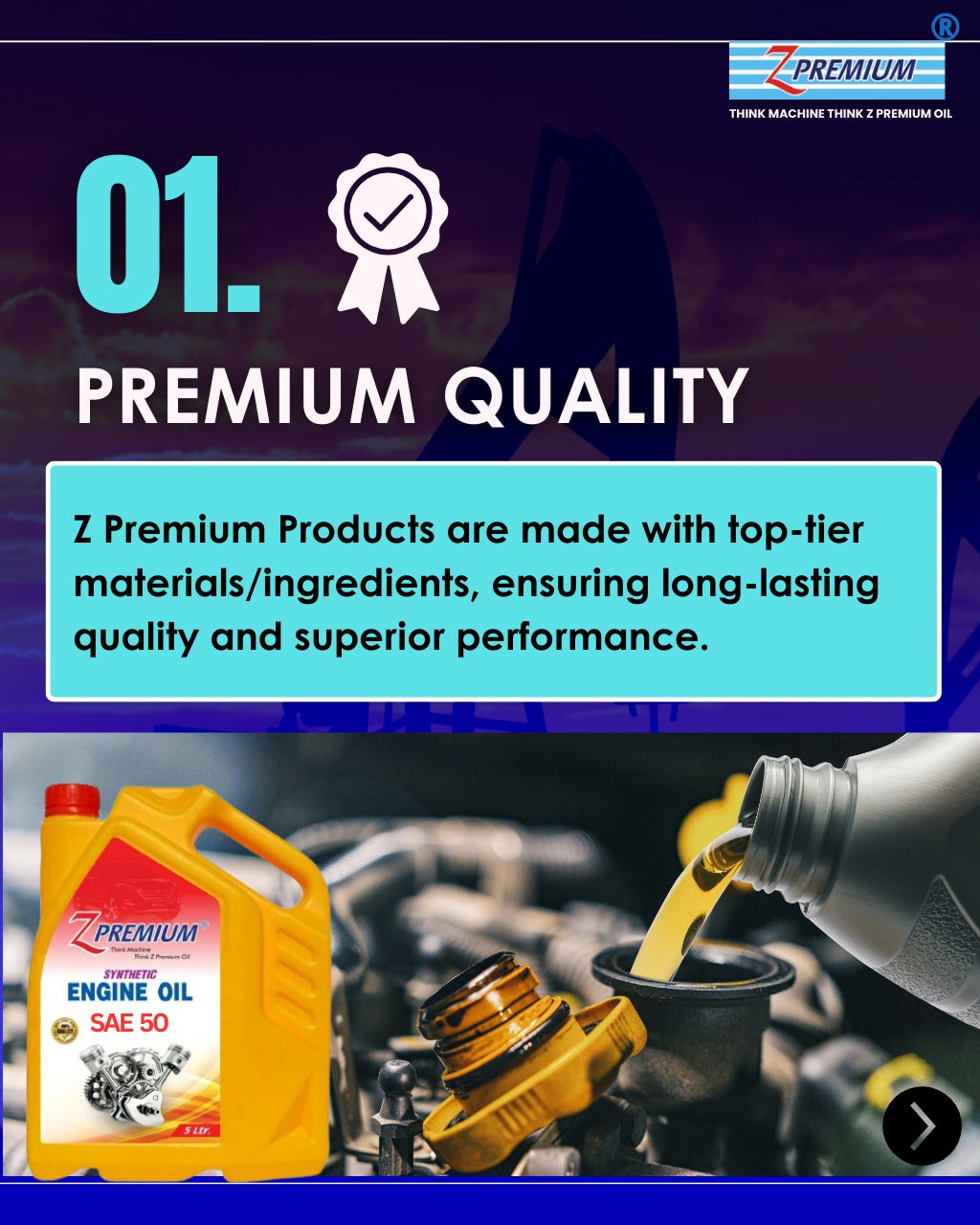Z Premium engine oil bottle