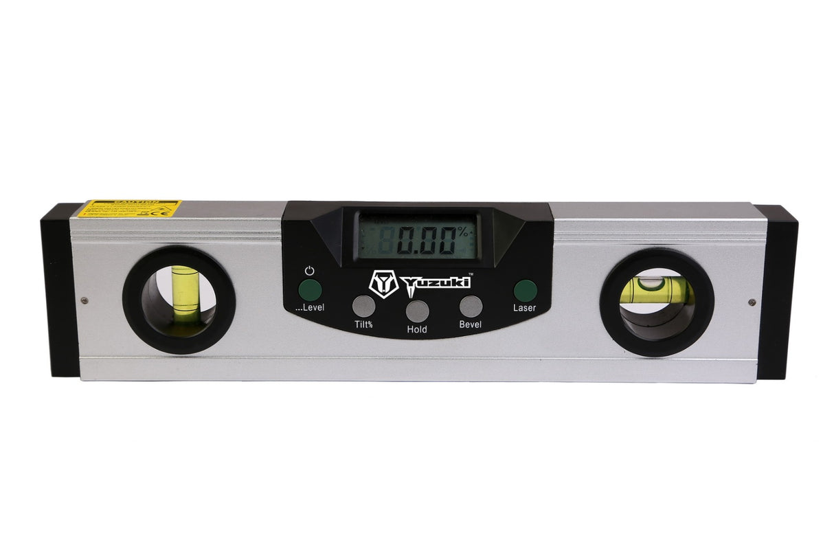 Yuzuki Digital Level Inclinometer With Magnetic Base And Laser 9"/225mm.